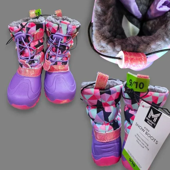 Member's Mark Toddler Girls Sz 9/10 Snow Boots - Picture 2 of 3
